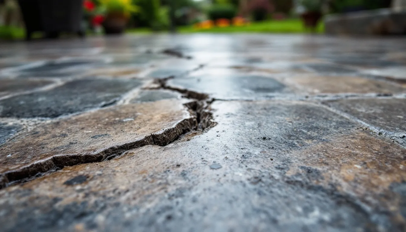 Stamped Concrete Cracking in Asheville