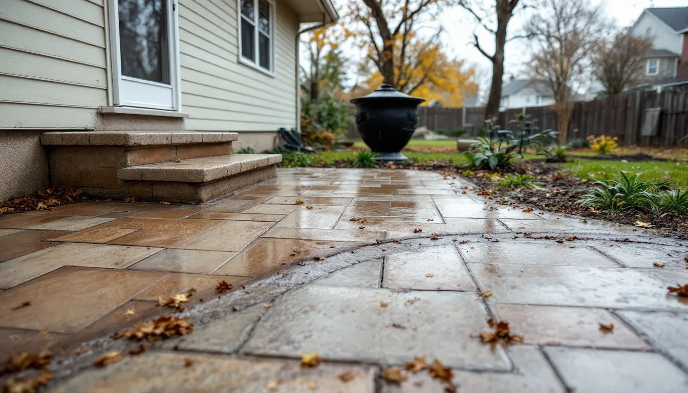 Stamped Concrete Slab Settling in Asheville